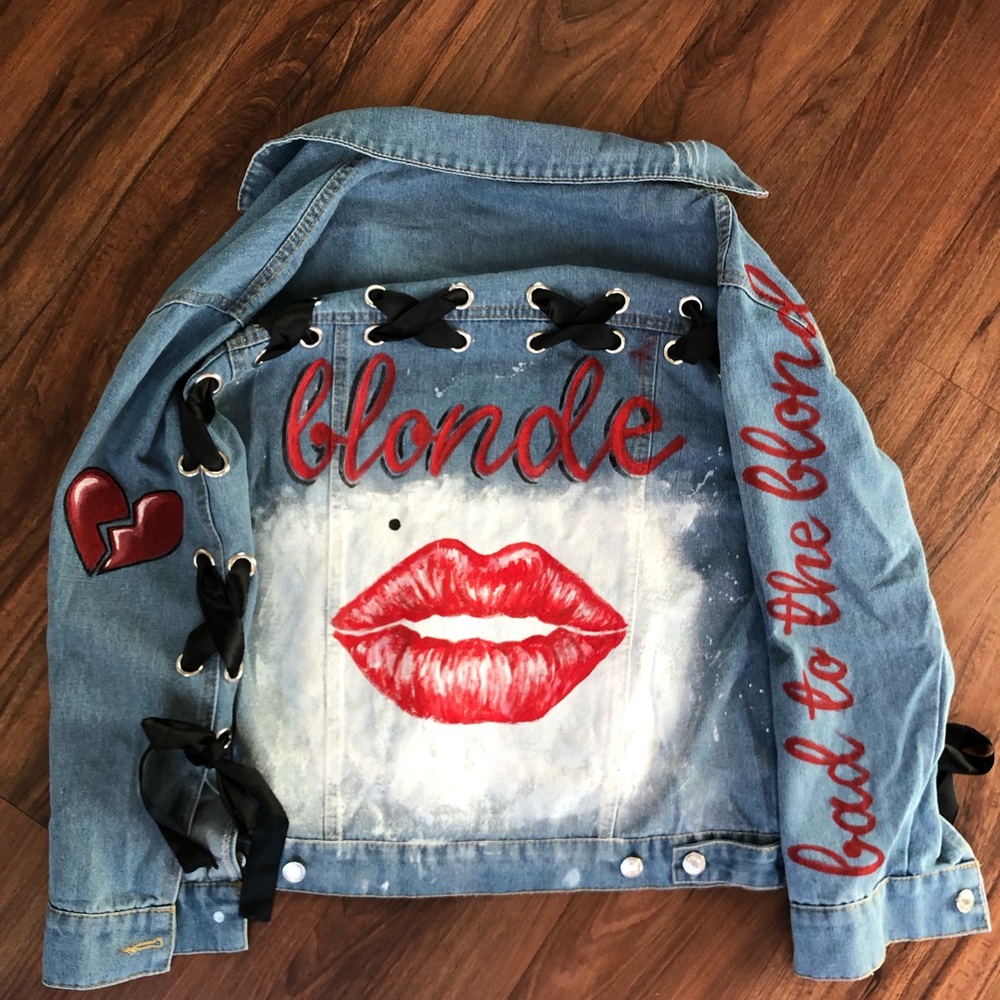 Marilyn Monroe BAD TO THE BLONDE denim jacket